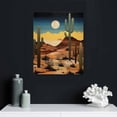 thumbnail image 4 of GOSMITH  Canvas Print Wall Art Joshua Tree Cactus Moonlight Desert Nature Wilderness Illustrations Decorative Bohemian Rustic Century Modern Desert Landscape for Bedroom, 4 of 4