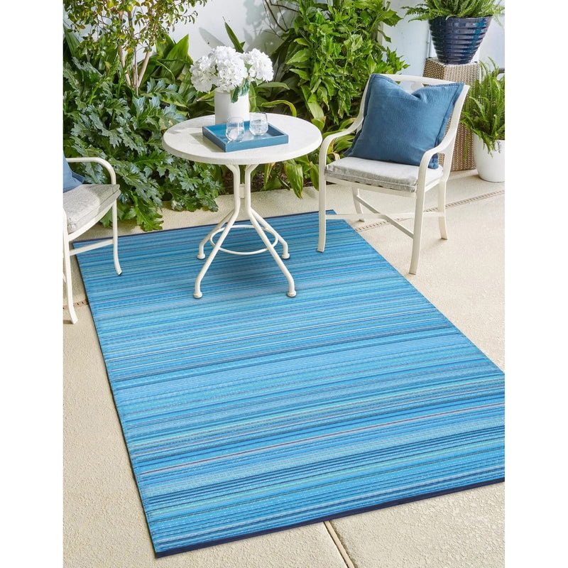 Weaver Turquoise Blue Green Outdoor Rug 9 x 12
