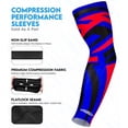 thumbnail image 2 of Exxact Sports Compression Arm Sleeves for Men & Women, 1 Pair Performance Sleeves for Baseball, Football, Youth & Adult Sizes - (Blue Tattoo, AM), 2 of 7