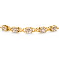 thumbnail image 3 of Gem Stone King 18K Yellow Gold Plated Silver Peach Morganite Bracelet for Women (3.25 Cttw, Gemstone October Birthstone, Oval 7X5MM, Fully Adjustable up to 9 inches), 3 of 5