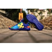 Soulsfeng Men’s Puzzle Sneaker Breathable Athletic Running Shoes with E-TPU Cushioning Non-Slip Ripple Sole Lightweight Women's Casual Walking Training & Streetwear Shoes for All Seasons Blue Size 11