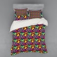 thumbnail image 2 of Ambesonne Psychedelic Bedding Set 3 Pcs, Grunge Graffiti, Twin, Multicolor, 2 of 3