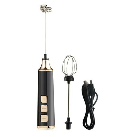 

Rechargeable 3 Speeds Milk Frother Handheld Standable Frother perfect for Making Coffee Lattes Egg Whisks Hot Chocolate