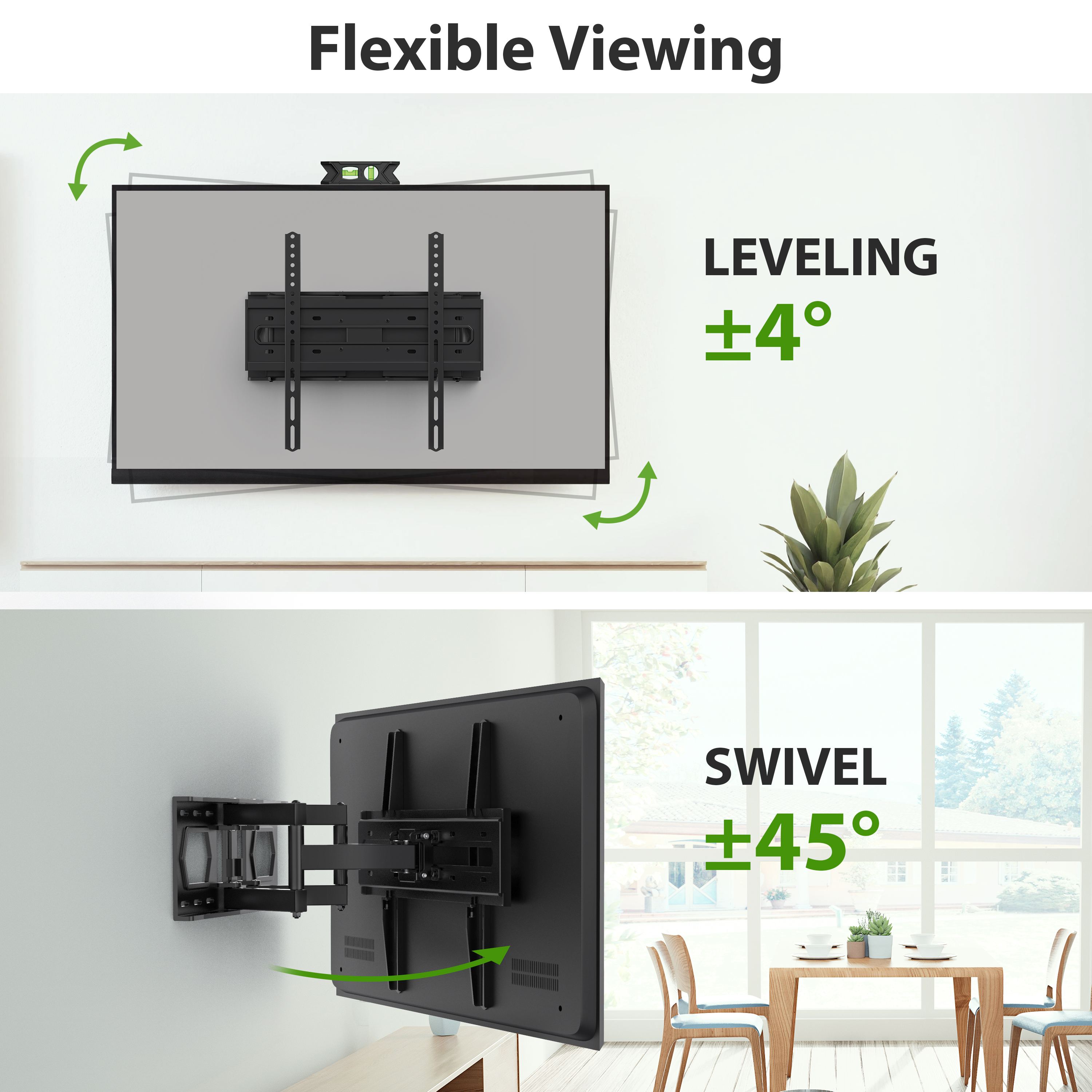 USX MOUNT Full Motion TV Wall Mount for 26-65 Inch TVs photo 2