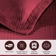 thumbnail image 3 of Superior Geometric Fret Cotton Decorative Bedspread and Sham Set, Twin, Burgundy, 3 of 9