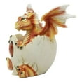 thumbnail image 3 of November Birthstone Dragon Egg Statue 4.25"Tall Orange Topaz Dragon Hatchling, 3 of 6