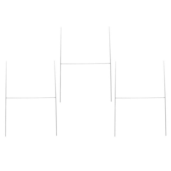 6 Pcs Emblems Sign Holder Stand Poster Floor Advertising Rack Exhibition Racks Yard Signs Vertical White Galvanized