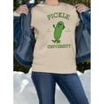 thumbnail image 3 of Pickle University Sweatshirt Women's -SmartPrintsInk Designs, 3 of 4