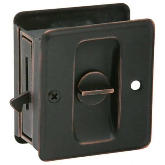Schlage 991 Solid Brass Privacy Pocket Door Lock - Bronze