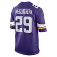 thumbnail image 3 of Men's Nike Dwight McGlothern  Purple Minnesota Vikings  Game Jersey, 3 of 6
