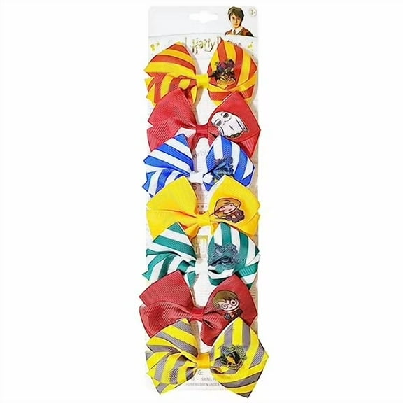 LUV HER Harry Potter 7 Piece Character Hair Bows - 4 Inch Hair Bows with Alligator Clips for Girls