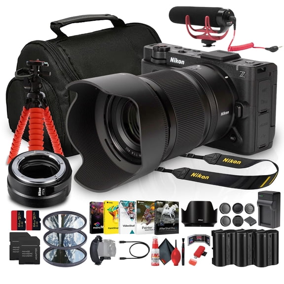 Nikon ZR RED Z Cinema Camera 6K Full Frame with 50mm f/1.4 Lens Bundle 2 Batteries Microphone Monitor (International Model)
