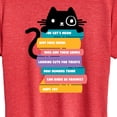 thumbnail image 3 of Instant Message - Cat Peeking Over Book Stack - Women's Short Sleeve Graphic T-Shirt, 3 of 6