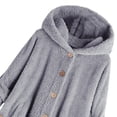 thumbnail image 4 of Women's Faux Fur Coat Fuzzy Overcoat Warm Jacket Long Sleeve Winter Outwear Pockets Coat, 4 of 7