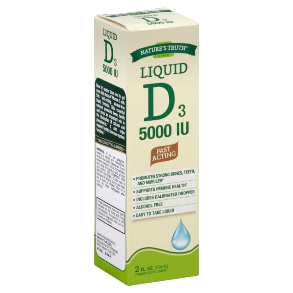 Nature's Truth Vitamin D Liquid, 5000 IU, 2 Fl. Oz.