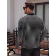thumbnail image 3 of COOFANDY Long Sleeve Rugby Polo Shirts for Men, Sports Striped Regular Moisture Wicking Dry Fit Golf Shirt, Sizes S-2XL, 3 of 8