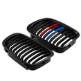 thumbnail image 1 of 2Pcs Matte Black M-color Front Grille for BMW E46 3 Series 4 Door 1998-2001, 1 of 1