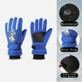 thumbnail image 2 of NAISIBABY Kids Ski Gloves, Fleece Lined Waterpoof Thermal Winter Outdoor Snow Gloves for Boys Girls Blue Free Size, 2 of 6