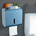 thumbnail image 1 of Soporte Para Papel Higiénico, Caja De Almacenamiento De Pared Sin Taladro, Organizador De Baño Para Rollos, Multicolor, 1 of 7