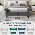 thumbnail image 2 of Sumdeal 63'' Storage Ottoman Bench for Living Room with storage,Gray, 2 of 7