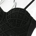 thumbnail image 4 of Women Summer Tops Womens Corset Top Bustier Corset Top Tight Fitting Tank Suspender Solid Short Fashion 1 Girl Crop for Women Tops Workout Bohemian for Compression plus Black M, 4 of 6