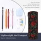 thumbnail image 3 of Disketp Roses Estuche Organizador de Lápices de Cuero, Estuche de Oficina con Cremallera para Bolígrafo y Lápiz, 3 of 6