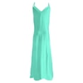 thumbnail image 5 of Women's V-Neck Sleeveless Summer Sundress Casual Boho Beach Dress Solid Camisole, 5 of 5