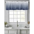 thumbnail image 4 of Blue Ombre Valances for Windows, Rod Pocket Kitchen Valance Curtains - Soft & Washable Small Window Treatment for Living Room,&nbsp;Bathroom, Gradient Line Pattern , 42x12 Inch, 1 Panel, 4 of 9