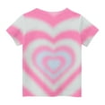 thumbnail image 5 of LckLvx Kids Short Sleeves T-Shirt Tie Dye Heart Graphic Valentine Tee Tops Casual Crewneck Shirts, 5 of 6