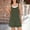 Army Green, variant on Women's Solid Color Romper Adjustable Spaghetti Strap Backless Side Pockets Casual Summer with Pleated White