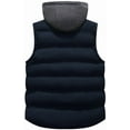 thumbnail image 2 of KVE Men's Warm Winter Hooded Vest Padded Puffer Vest Navy, X-Large, 2 of 9