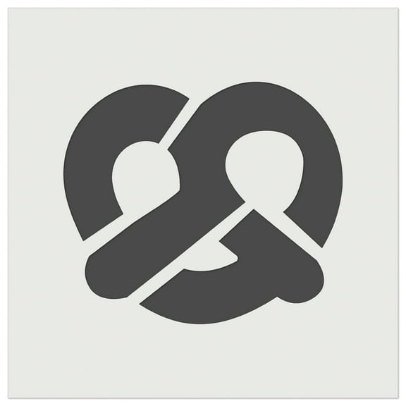 German Pretzel Solid DIY Cookie Wall Craft Stencil - 5.5 Inch