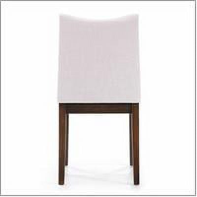 Noble House Roosevelt Light Beige Fabric and Walnut Wood Dining Set