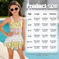 thumbnail image 5 of DISNIMO Bunny Flower Printed Girl One Piece Swimsuit Easter Egg Printed Kids Sleeveless Bathing Suit with Skirt Quick Dry Swim Dress Hawaiian Summer Swimwear Size 7-8, 5 of 8