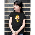 thumbnail image 2 of Giraffe With Cake T-Shirt Juniors -Image by Shutterstock,  Large, 2 of 4