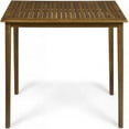 thumbnail image 1 of Noble House Polaris Outdoor Minimalist Acacia Wood Rectangle Bar Table - Teak, 1 of 12