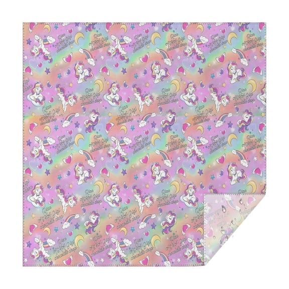 Colorful Cartoon Unicorn Pattern Square Tablecloth,Waterproof Square Table Cover,Wipeable Spillproof Washable Table Cover for Home Kitchen Party Decor 42"X42"(107x107cm)