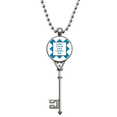 thumbnail image 1 of Emotion Maintaining Proverb Words Pendant Vintage Necklace Silver Key Jewelry, 1 of 3