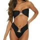 thumbnail image 4 of 2 conjuntos de para mujer, traje de baño inferior acolchada, traje de baño negro + naranja Soledad Traje de bikini de mujer, 4 of 10