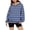 Blue, variant on Woman Hoodie Sweatshirt Hoodies for Women Long Sleeved Drawstring Pullover Stripe Leisure Plus Size Tops Lady School Workout Fall Winter Wear Navy