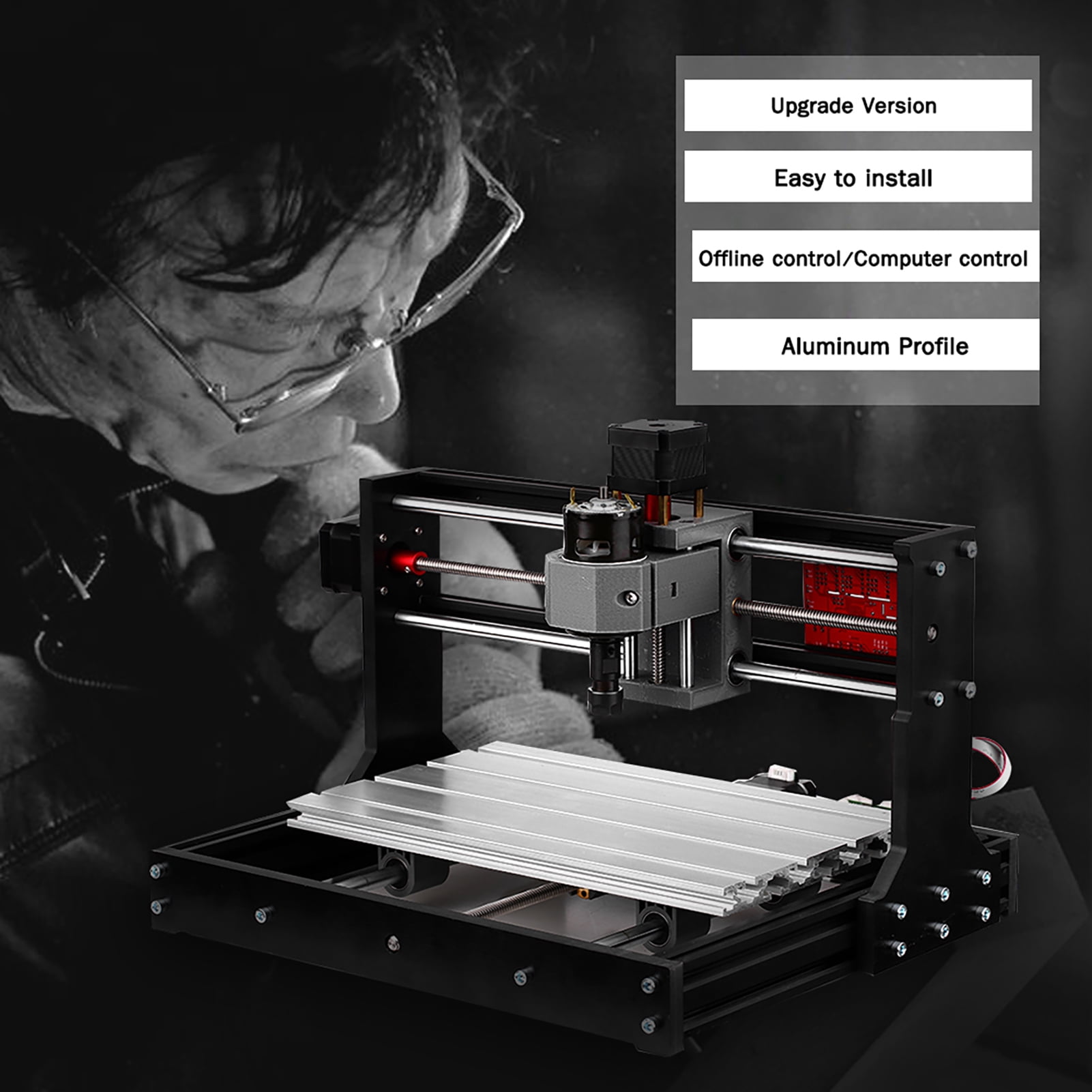 Machine CNC 30x18 PRO Engraving Machine Kit GRBL Control Mini Engraver With ER11 Spindle Chuck For Plastic Wood Acrylic