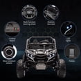 thumbnail image 4 of Garvee 24V 2-Seater Kids Ride on Car with Remote Control 4WD Electric Truck, Ride on Toy Off-Road UTV with 4-Wheel Shock Absorber, LED Lights, Music, 4 of 6