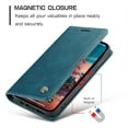 thumbnail image 5 of CaseMe Leather for iPhone 14 Case, Flip Wallet Leather Case with Card Holder Magnetic Closure Shockproof Kickstand Protective Phone Cases Cover for iPhone 14,Blue,For iPhone 14, 5 of 12