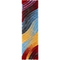 thumbnail image 5 of Well Woven Maura Multi Geometric Stripes Thick Soft Plush 3D Textured Shag Area Rug, 5 of 5