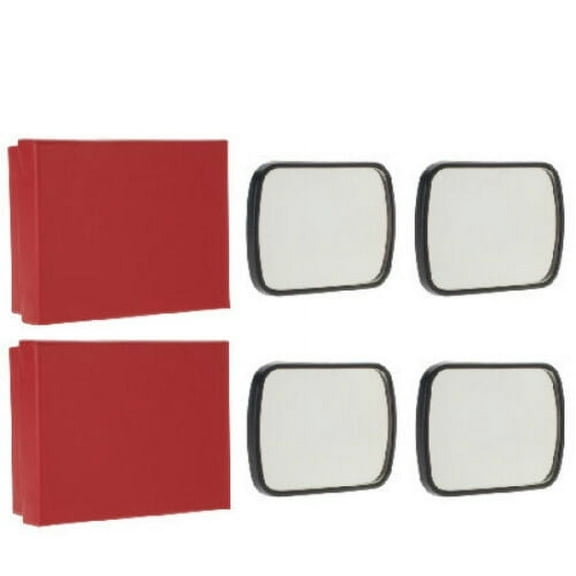 Set of 4 SecureAuto Deluxe Auto Blind Spot Side Mirrors in Gift Boxes