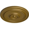 thumbnail image 3 of 54"OD x 4 7/8"P Large Classic Ceiling Medallion (Fits Canopies up to 13 1/2"), Hand-Painted Gold, 3 of 6
