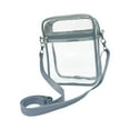 thumbnail image 4 of Clear Crossbody Bag Simple PVC Clear Purse for Travel Concerts Sports Events Gray Small, 4 of 8