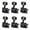 Black 6R, variant on Aibecy Black Tuning Pegs 6 Pieces Semi-Closed Machine Heads for Electric Acoustic Guitar Right Side Guitar String Tuners