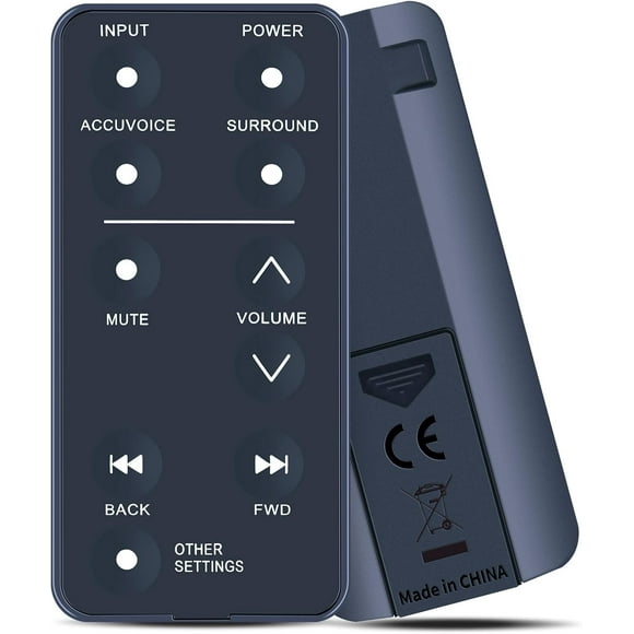 New Replacement Remote Control for ZVOX Accuvoice SoundBar TV Speaker AV157 AV203 AV120 AV200 AV257 AV355 AV357 SB380 SB400 SB500 SB700