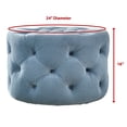 thumbnail image 3 of TMS Scopi 24" Upholstered Round Ottoman, Light Blue, 3 of 4
